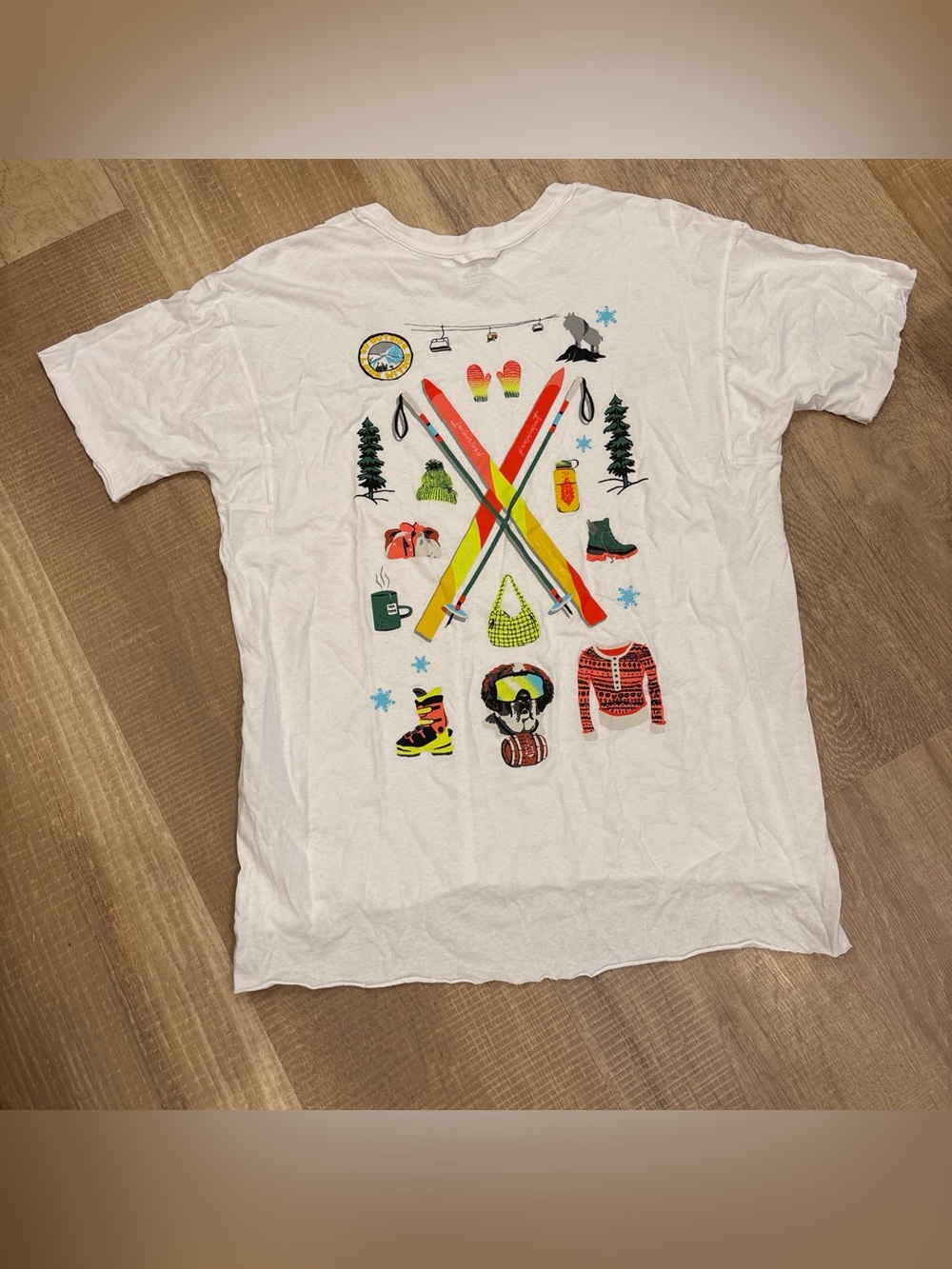 FP Movement by Free People White Ski Icons Short Sleeve Tee